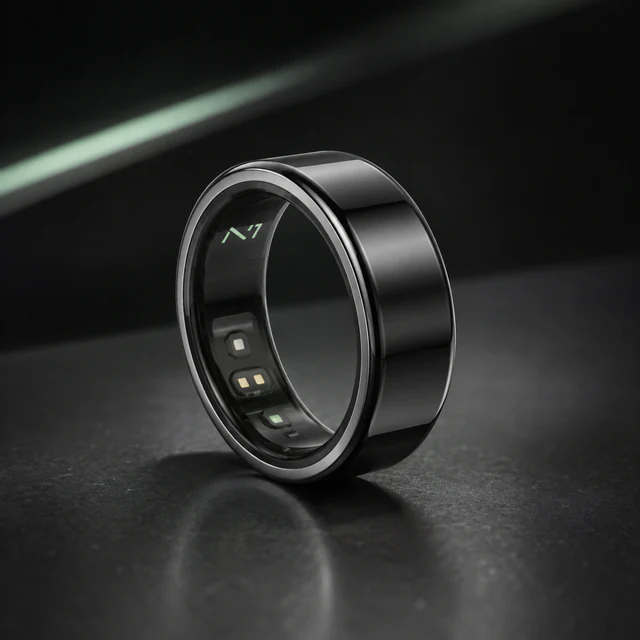 N1 Ring graphite device render with internal sensors visible